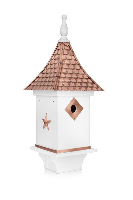 Good Directions - Villa Bird House  White with Pure Copper Roof - BH201WWHT