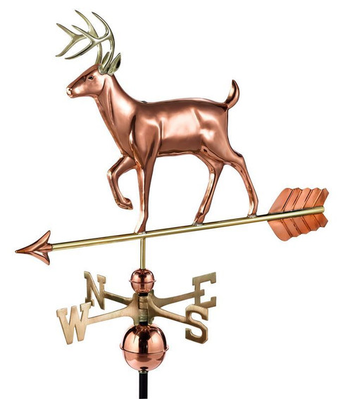 Good Directions - White Tail Buck Weathervane - Pure Copper - 968P