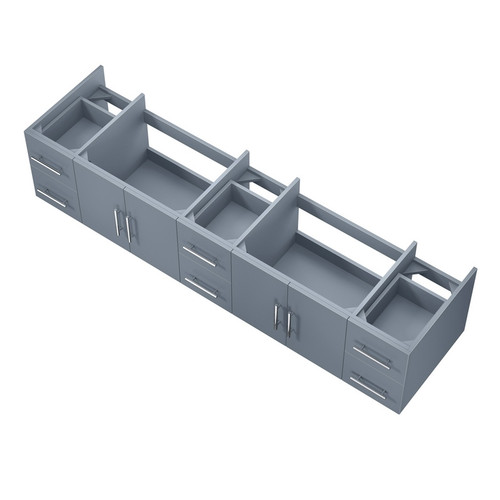 Lexora -  Geneva 84" Dark Grey Vanity Cabinet Only - LG192284DB00000