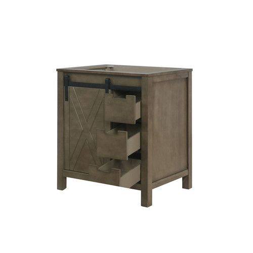 Lexora -  Marsyas 30" Rustic Brown Vanity Cabinet Only - LM342230SK00000