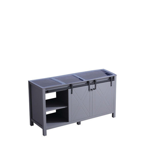 Lexora -  Marsyas 60" Dark Grey Vanity Cabinet Only - LM342260DB00000