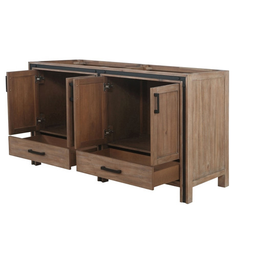 Lexora -  Ziva 60" Rustic Barnwood Vanity Cabinet Only - LZV352260SN00000
