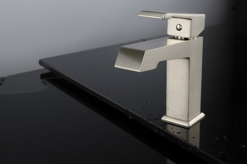 Lexora -  Labaro Brass Single Hole Bathroom Faucet - Brushed Nickel - LFS3011BN