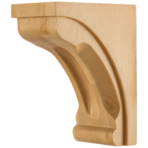 Hardware Resources - COR41-1-HMP - Corbel with Scooped Center and Edges - Hard Maple