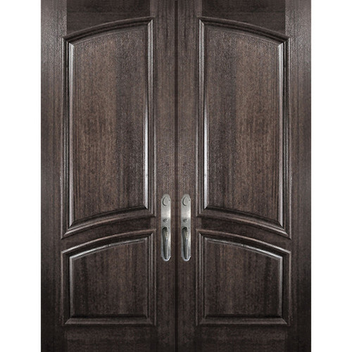 WoodCraft | Square Top Arch 2 Panel Double | 8' Tall