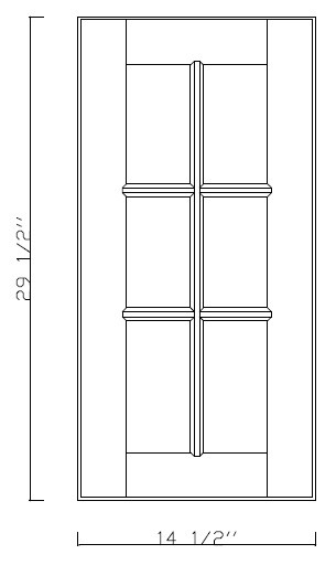 GHI Cabinetry Pacific Gray Shaker - GDC2436MDPCG
