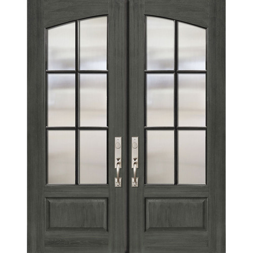 WoodCraft | Square Top Arch Double 6 Lite SDL | 8' Tall