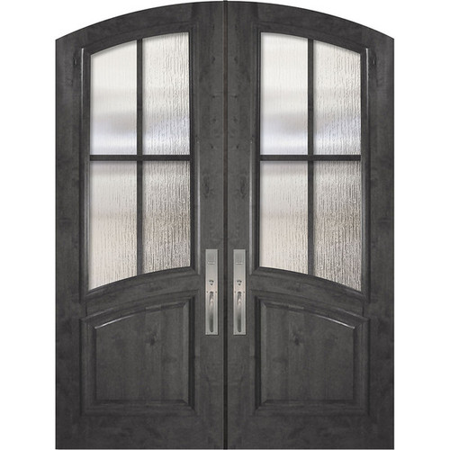 WoodCraft | 4 Lite Arch Top & Rail Double SDL | 8' Tall