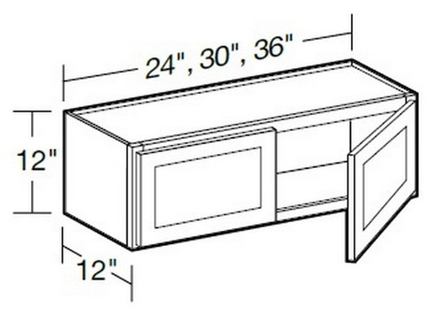 Ideal Cabinetry Glasgow Pebble Gray Wall Cabinet - W3612-GPG