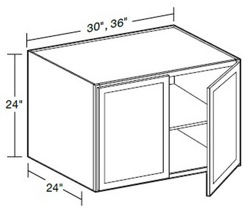 Ideal Cabinetry Glasgow Pebble Gray Wall Cabinet - W302424-GPG