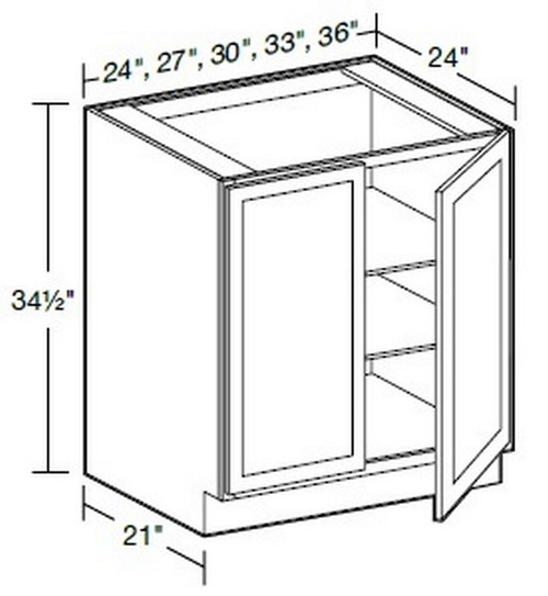 Ideal Cabinetry Glasgow Pebble Gray Base Cabinet - B33FH-GPG