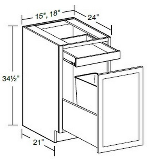 Ideal Cabinetry Glasgow Pebble Gray Base Cabinet - B1WB18-GPG