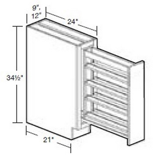 Ideal Cabinetry Glasgow Pebble Gray Base Cabinet - BPPO12-GPG