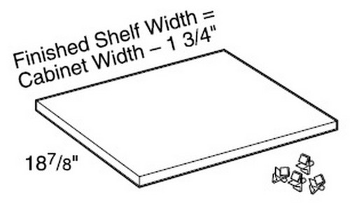 Ideal Cabinetry Glasgow Pebble Gray Vanity Shelf Kit - VSK1221-GPG