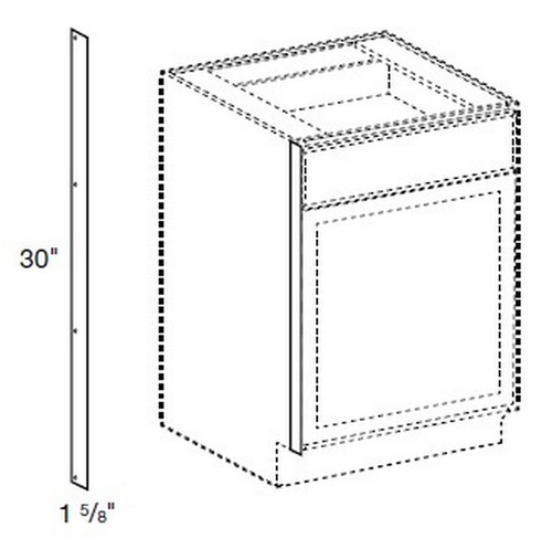 Ideal Cabinetry Glasgow Pebble Gray Heat Shield - Heat-Shield-Black-GPG