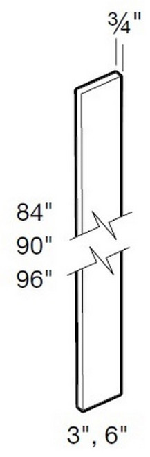 Ideal Cabinetry Glasgow Pebble Gray Tall Filler Strips - FS96-GPG