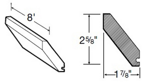 Ideal Cabinetry Glasgow Pebble Gray Angle Crown Molding - ACM8-GPG