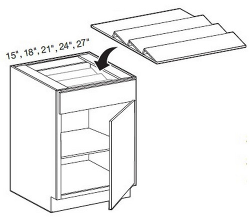 Ideal Cabinetry Glasgow Polar White Spice Drawer Insert - SDI18-GPW