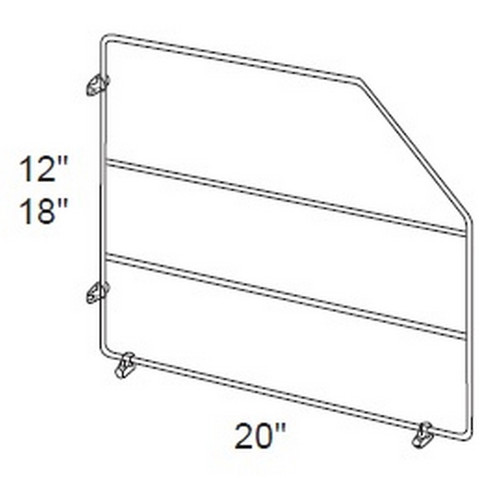 Ideal Cabinetry Glasgow Polar White Tray Dividers - TD12CR-GPW