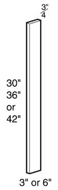 Ideal Cabinetry Glasgow Polar White Filler Strips - FS36-GPW