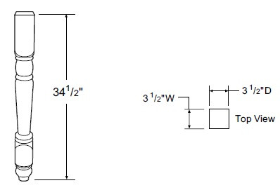 Ideal Cabinetry Glasgow Polar White Spindle - SPL-GPW