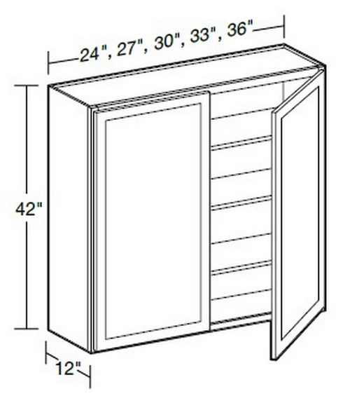 Ideal Cabinetry Wichita Vessel Blue Wall Cabinet - W2742-WVB
