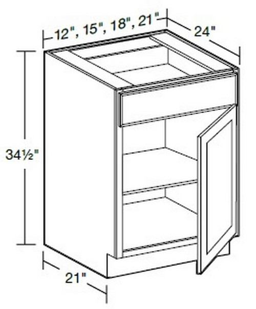 Ideal Cabinetry Wichita Vessel Blue Base Cabinet - B15-WVB