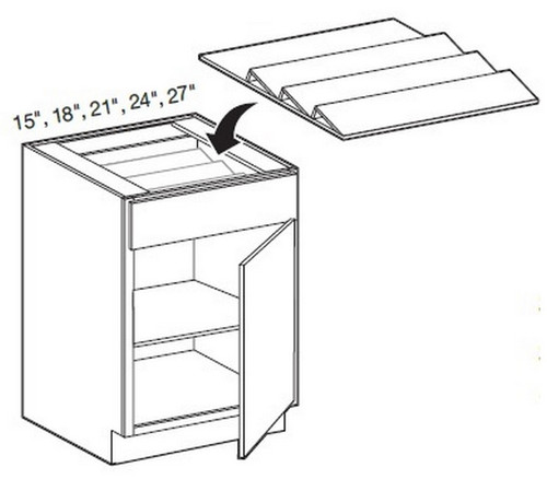 Ideal Cabinetry Wichita Vessel Blue Spice Drawer Insert - SDI27-WVB