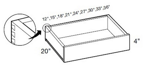 Ideal Cabinetry Wichita Vessel Blue Rollout Tray Kits - ROT33-WVB