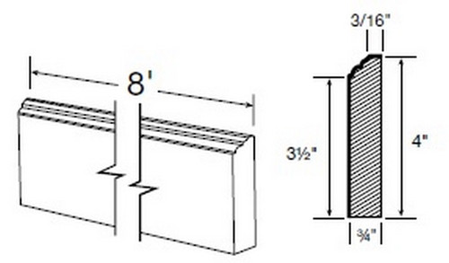 Ideal Cabinetry Wichita Vessel Blue Furniture Base Molding - FBM8-WVB