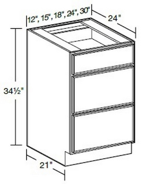 Ideal Cabinetry Glasgow Deep Onyx Base Cabinet - BD18-GDO