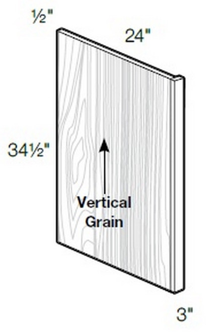 Ideal Cabinetry Glasgow Deep Onyx Plywood Panel - BP3-GDO