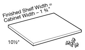Ideal Cabinetry Glasgow Deep Onyx Matching Interior Wall Cabinet Shelf Kits - SK3012MI-GDO