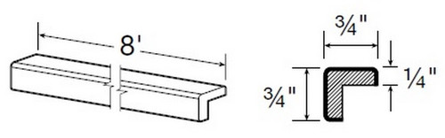 Ideal Cabinetry Glasgow Deep Onyx Outside Corner Molding - OSC8-GDO