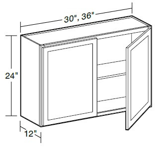 Ideal Cabinetry Glasgow Mythic Blue Wall Cabinet - W3024-GMB