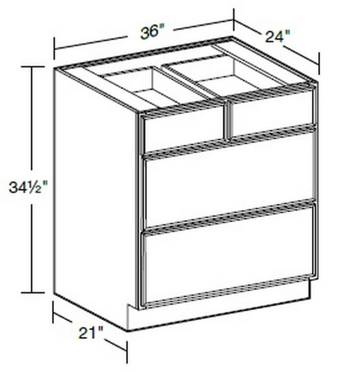 Ideal Cabinetry Glasgow Mythic Blue Base Cabinet - BD36-GMB