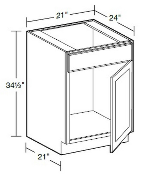 Ideal Cabinetry Glasgow Mythic Blue Base Cabinet - SB21-GMB