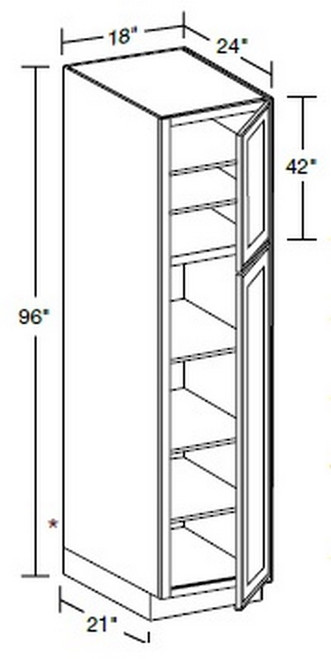 Ideal Cabinetry Glasgow Mythic Blue Pantry Cabinet - U182496-GMB