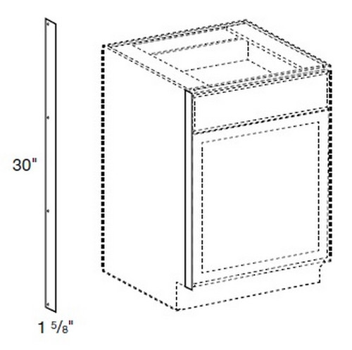 Ideal Cabinetry Glasgow Mythic Blue Heat Shield - Heat-Shield-Almond-GMB