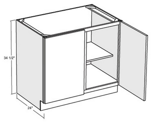 Cubitac Cabinetry Newport Cafe Double Doors & Drawers Sink Front Base Cabinet with Center Stile - SB39-NC