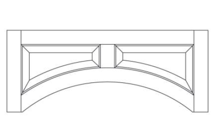 Jarlin Cabinetry - Raised Panel Door Valance - VAL4812 - Charlton