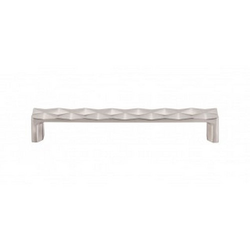 Top Knobs - Mercer Collection - Quilted Pull 6 5/16" (c-c) - Brushed Satin Nickel - TK563BSN