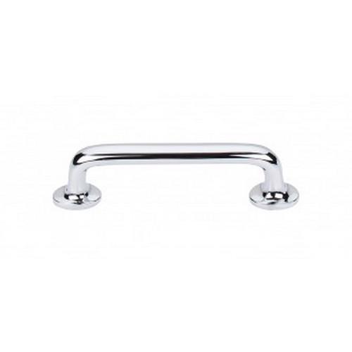 Top Knobs - Aspen II Collection - Aspen II Rounded Pull 4" (c-c) - Polished Chrome - M1988