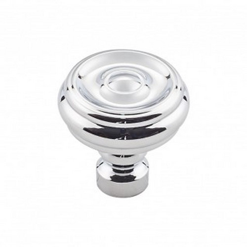 Top Knobs - Devon Collection - Brixton Button Knob 1 1/4 Inch - Polished Chrome - TK882PC