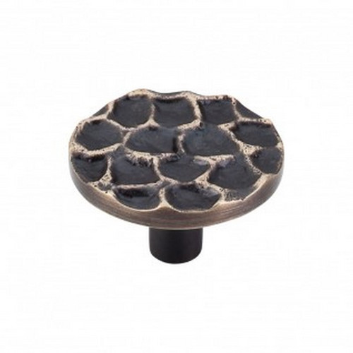 Top Knobs - Cobblestone Collection - Cobblestone Round Knob 1 15/16" - Brass Antique - TK297BA
