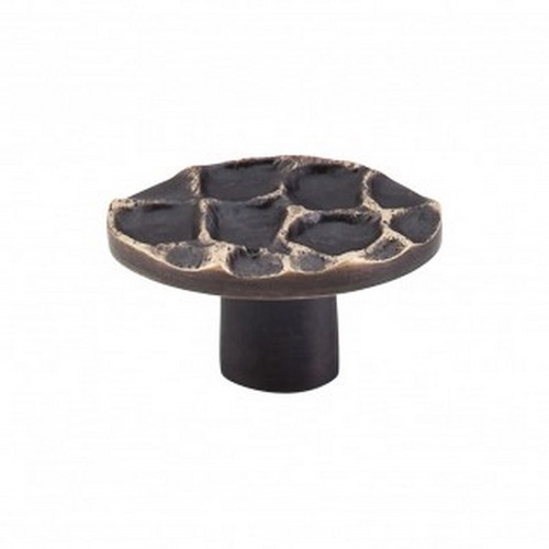 Top Knobs - Cobblestone Collection - Cobblestone Oval Knob 2" - Brass Antique - TK298BA