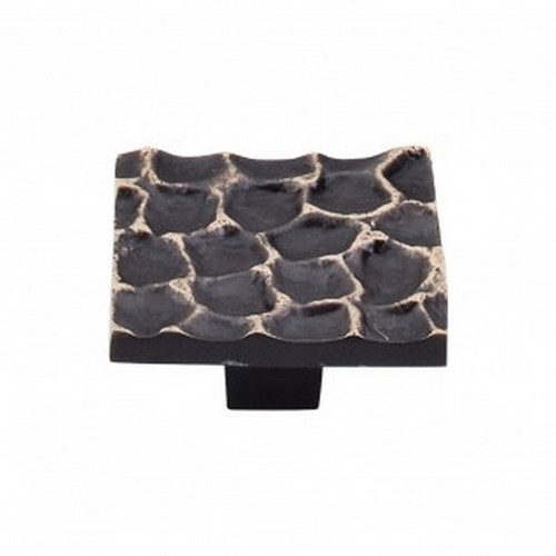 Top Knobs - Cobblestone Collection - Cobblestone Square Knob 1 15/16" - Brass Antique - TK302BA