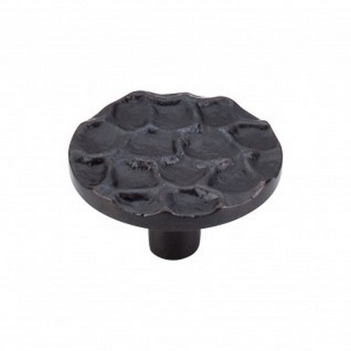 Top Knobs - Cobblestone Collection - Cobblestone Round Knob 1 15/16" - Coal Black - TK297CB