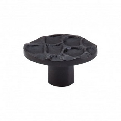 Top Knobs - Cobblestone Collection - Cobblestone Oval Knob 2" - Coal Black - TK298CB