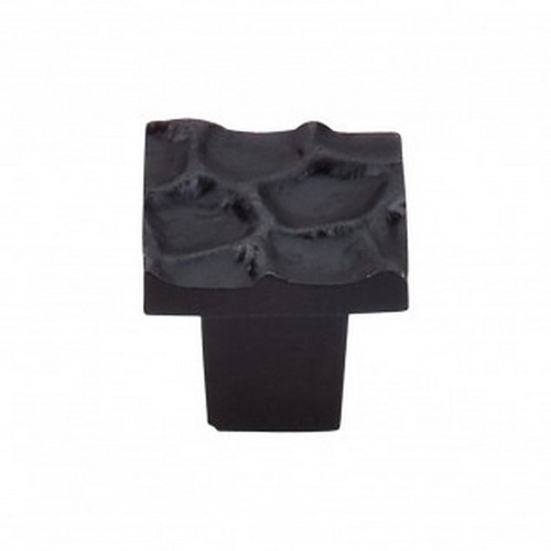 Top Knobs - Cobblestone Collection - Cobblestone Square Knob 1 1/8" - Coal Black - TK300CB